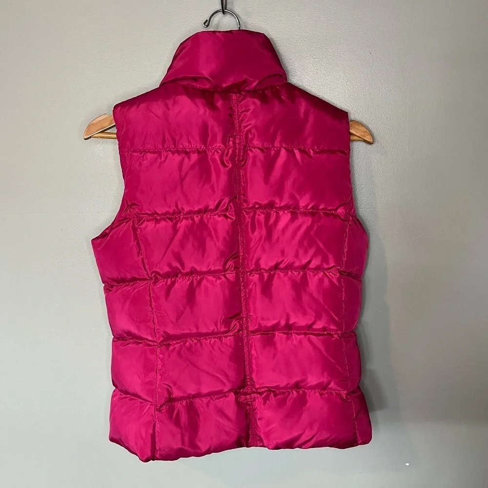 J. Crew x 2000’s Fuschia Puffer Snap Button Vest